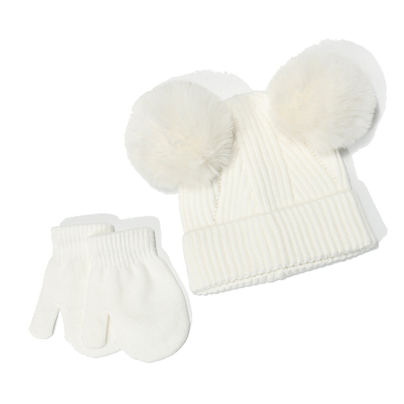 Children's Knitted Hat and Gloves Set