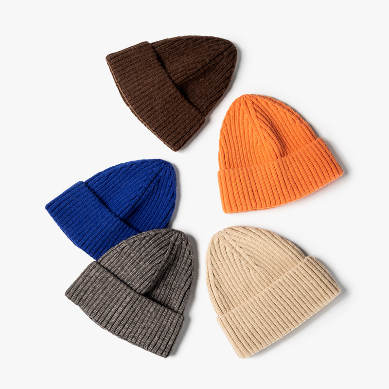 Fashionable Solid Color Autumn and Winter Knitted Hat